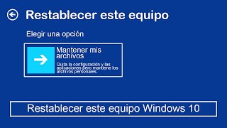 Restablecer Windows 10 a su estado de Fabrica sin perder Archivos y sin Formatear [upl. by Solenne71]