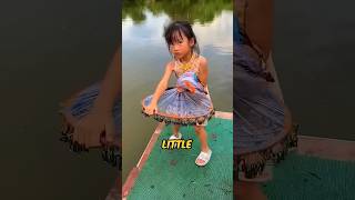 Little Girl Trying To Catch Fish shortsvideo [upl. by Nanfa273]