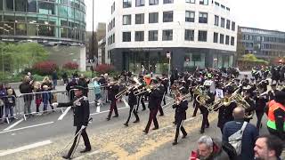 Band of the Royal Yeomanry Reverse route Lord Mayors Show 2024 [upl. by Abbate]