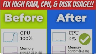 How To Fix High RAMMemoryCPUDISK Usage on Windows 1110 2024 [upl. by Sisxela]