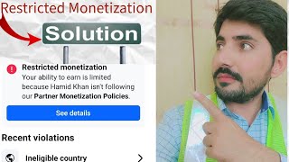 Facebook Account Restricted  Account With Monetization Limitations  Problem Solve [upl. by Clayborn]