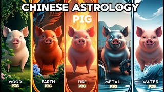 wood fire earth metal and water Pig Chinese Astrology [upl. by Gwendolyn471]