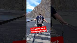 TERRIFYING Pakistan Hussaini Bridge Advanture 🇵🇰 shorts [upl. by Afatsum]