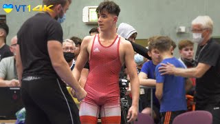 🤼  Wrestling  German Championships 2021 Cadets Freestyle  65kg R 1  EIGENDORF vs WULFERT [upl. by Irrabaj]