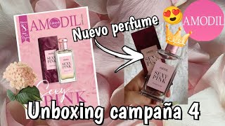 Unboxing campaña 4 Amodil con perfume nuevo y labial hermoso 💋 unboxing 2024 makeup [upl. by Llennhoj]