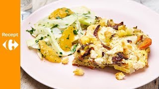 Ovengebakken groentefrittata met salade van venkel en sinaas [upl. by Neeham]