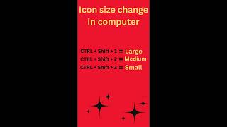 Icon size Change shortcuts keys❤❤ [upl. by Ansilme604]