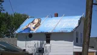 Fairdale IL  Unique Temporary Roof Covering After Tornado [upl. by Chapman]