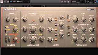 Analog Bass  Native Instruments Monark Tutorial [upl. by Noseaj]