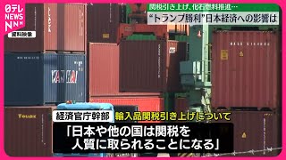 【トランプ氏政策】関税引き上げ・化石燃料推進…日本経済への影響は [upl. by Kcirted980]