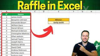 How to make a Raffle in Excel  How to Draw a Name From a List Randomly [upl. by Vrablik]