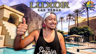 Staying at the LUXOR LAS VEGAS in an UPGRADED ROOM in 2024 [upl. by Kaye]