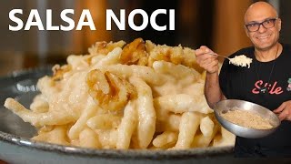 Salsa Noci ricetta delle trofie in salsa Noci o pesto di noci [upl. by Fleck334]