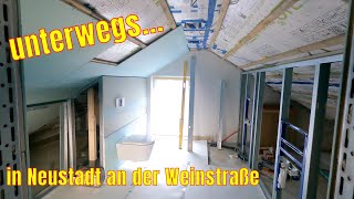 Der Trockenbauer unterwegs in Neustadt an der Weinstraße Badezimmer Umbau Dachgeschoss Drywall DIY [upl. by Einrae]