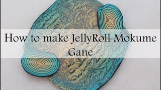 Polymer Clay Mokume Gane JellyRoll Mokume Gane Tutorial [upl. by Lavotsirc]