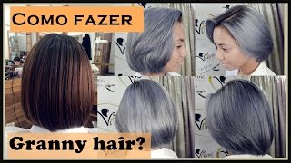 Como fazer loiro super cinza Passo a passo blond Granny hair [upl. by Tera]