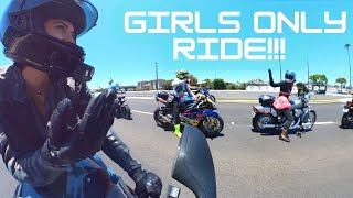 ALL GIRLS ride in SoCal 🦄 w S1000RR  my LARGEST womens group ride [upl. by Combes417]