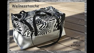 DIY Sporttasche Reisetasche Travel Bag Urlaub  Sport EINFACH nähen  sewing  kostenlose Anleitung [upl. by Anerev]