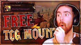 Asmongold Gets a Blazing Hippogryph TCG Mount From a Viewer [upl. by Eiramnerual]