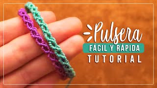 Cómo hacer pulsera de hilo fácil y rápida 1✨ Paso a Paso  DIY Macrame Friendship Bracelet [upl. by Nolyad]