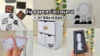 ♡ DIY Papeleria casera Otaku p2  organizador ♡🖤 [upl. by Malamut]