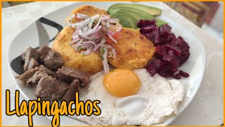 LLAPINGACHOS receta Ecuatoriana 😋 [upl. by Chainey346]