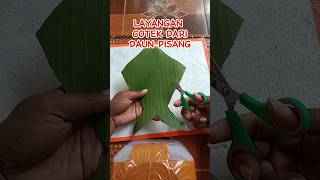 Make a poke kite from banana leaves shorts layangan [upl. by Islek]