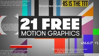 21 FREE Motion Graphics For Premiere  PremiumBeatcom [upl. by Aseiram]