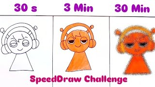 Drawing Sprunki Incredibox  Oren  In 3 Sec 30 Min and 30 Min [upl. by Anaeco]