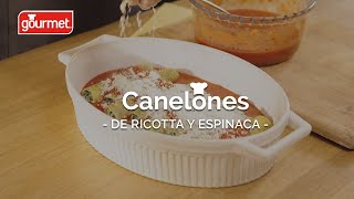 Receta Canelones rellenos de Ricotta y Espinaca l Gourmet [upl. by Holleran]