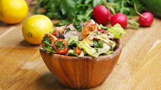 Middle Eastern Pita Salad Fattoush Salad [upl. by Rosner783]