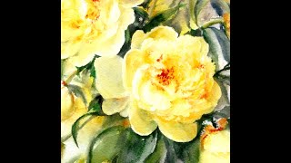 Paint a peony in watercolour [upl. by Anilev]