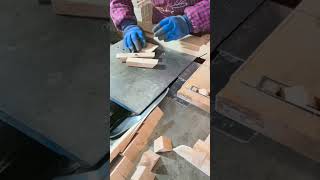 Triangle shape wood cutting process woodworking [upl. by Miharba507]