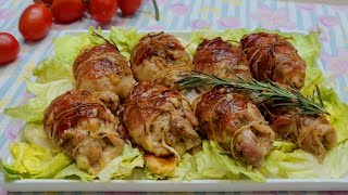 COSCE DI POLLO RIPIENE ALLA TIROLESE MORBIDISSIME E BUONISSIME  FRANCESKA CHEF  stuffed chicken [upl. by Eba600]