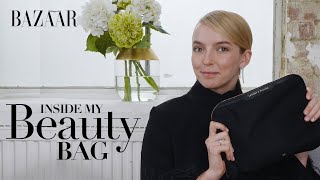 Jodie Comer  Inside my beauty bag  Bazaar UK [upl. by Ahsatniuq]