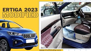 Ertiga 2023 Modified  Seat Cover  Lights  Accessories  Car  truFIT [upl. by Aihsiym]