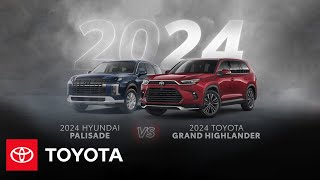 2024 Toyota Grand Highlander vs 2024 Hyundai Palisade  Toyota [upl. by Llecram]