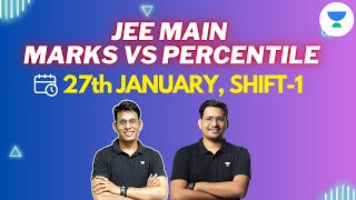 JEE Main Marks Vs Percentile  January 27 Shift 1  JEE MAIN 2024  RY Sir  PJ Sir [upl. by Dusza]