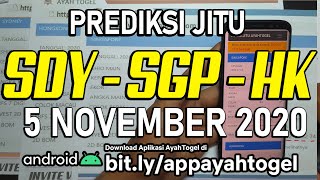 PREDIKSI JITU SGP HK SYDNEY HARI INI 5 NOVEMBER 2020  RUMUS AYAHTOGEL [upl. by Sudbury]