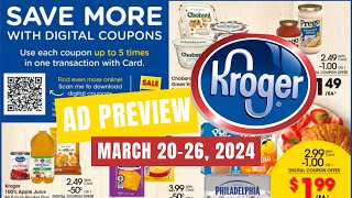 Kroger Ad Preview for 320326  5x Digital Coupon Sale BOGO Sale Weekly Digitals amp MORE [upl. by Marisa220]