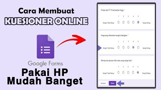 Cara membuat kuisioner skala likert di HP dengan mudah pakai Google Form  kuisioner penelitian [upl. by Sydalg]