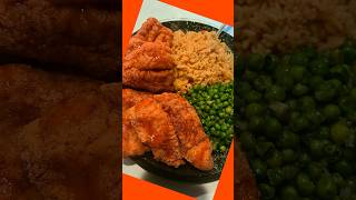 Fried Tilapia Sweet Peas amp Roasted Chicken Flavored Rice foodie dinnerideas [upl. by Erik]