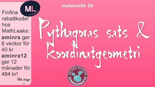 2b 331 Pythagoras sats amp koordinatgeometri [upl. by Fanny]