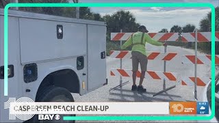 Caspersen Beach cleanup underway [upl. by Cassil256]