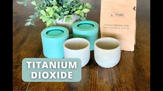 Adding Titanium Dioxide To Concrete Candle Jars [upl. by Yroffej]