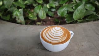 How to learn coffee art and coffee art practice [upl. by Elcarim749]