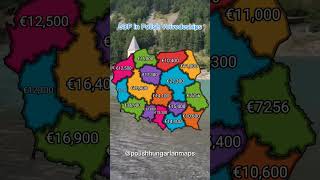 GDP in Polish Voivodeships dc map fy mapping poland [upl. by Kcirdle375]