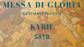 Puccini  KYRIE  Messa di Gloria SATB  score [upl. by Sofer]