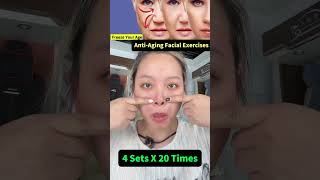 Antiaging Facial Exercises  Freeze Your Age facialyoga yoga antiaging facial facelift [upl. by Fletcher727]