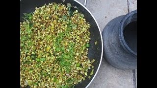 Matki Chi Usal  Mod alelya Mataki chi Bhaji  Moth Beans Recipe [upl. by Aniluap759]